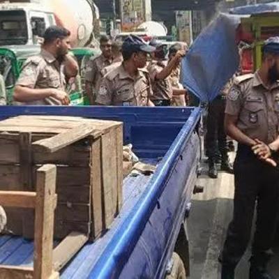 মগবাজার থেকে বাংলামোটর পর্যন্ত ফুটপাত–সড়কে উচ্ছেদ অভিযান