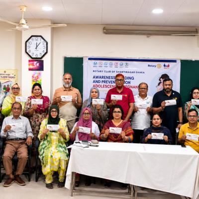 কিশোরী মাতৃত্ব প্রতিরোধে রোটারি ক্লাব অব শান্তিনগর ঢাকার সচেতনতামূলক কর্মসূচি